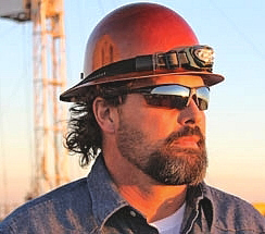 Klassischer Bohrarbeiter (Roughneck).